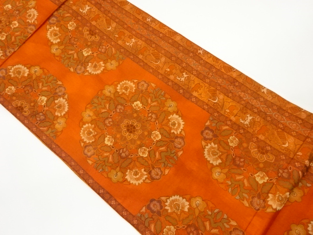 JAPANESE KIMONO / VINTAGE FUKURO OBI / WOVEN ABSTRACT STRIPE